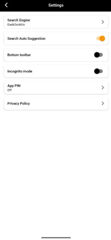 Avenquill settings screen